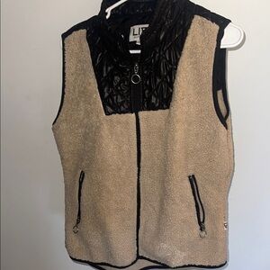 Women's Black and Tan Vest